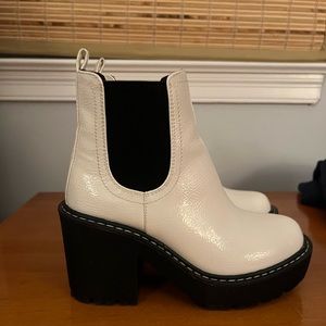 Womens white booties
